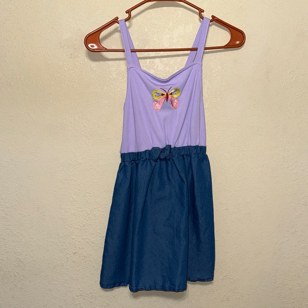 Picapino Charming Kids Dress with Butterfly Accent
